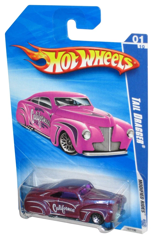Hot Wheels Modified Rides '09 01/10 Purple California Tail Dragger Toy Car 157/1 - Image 1 of 1