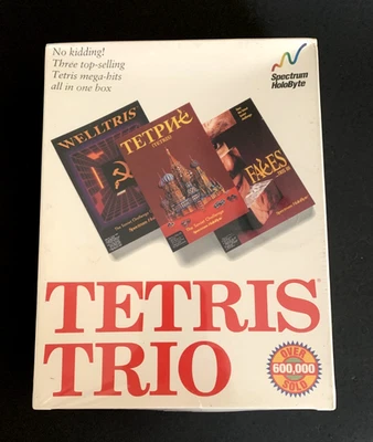 Tetris Trio Spectrum Game IBM Vtg Soviet Challenge Welltris Faces 3.5" & 5.2 NEW - Image 1 of 4