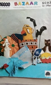 VINTAGE PATONS KNITTING PATTERN BOOKLET PATONS SC92 BAZAAR - 25 DESIGNS - Picture 1 of 2