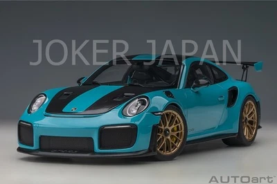 Pack AUTOart Porsche 911 GT2 RS Weissach bleu/noir carbone [78175] 1/18 JDM - Photo 1/4