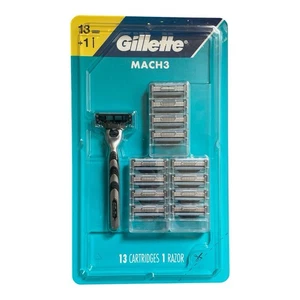 Gillette Mach 3 Bundle Pack Razor and 13 Cartridges NEW Sealed - Picture 1 of 2