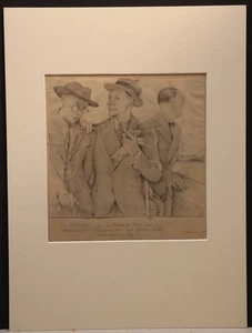 Alexander Desclabissac (1868-1938) 3 Herren im Anzug Karikatur Zeichnung - 18/5 - Picture 1 of 12