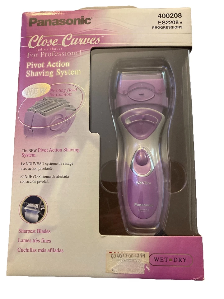Panasonic ES 2208 Close Curves Ladies Shaver, Wet/Dry, Cordless/Rechargeable - Image 1 of 2