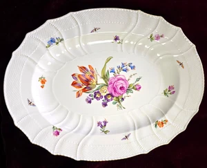 KPM - Außergewöhnlich große Prunkschale 40,5 cm x 30,5 cm - Boden unglasiert - Bild 1 von 7