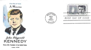 1964 FDC, #1246, 5c John F. Kennedy, Fluegel Covers - Picture 1 of 1