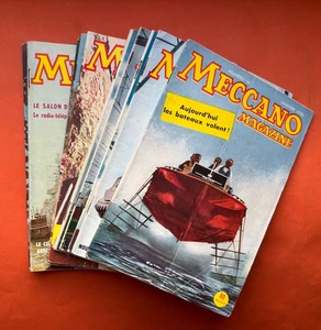 LOT 11 NUMEROS MECCANO MAGAZINE 1955 DINKY TOYS BON ETAT - Picture 1 of 11
