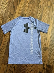 Under Armour Boy's YXL Short Sleeve Blue Top ~ VGUC - Picture 1 of 5