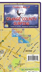 Orange County Surfkarte wasserdicht Surfführer von Franko Maps - Bild 1 von 6