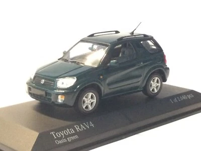 Minichamps 1:43 Toyota RAV 4 2000 Green Art. Nr: 430 166000 - Immagine 1 di 4