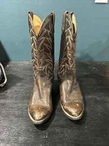 Durango Western Leather Cowboy Boots Brown Mens Size 10-1/2 EE - Picture 1 of 10