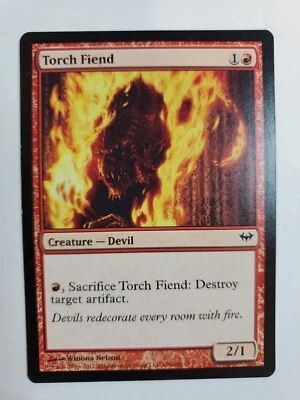 MTG Magic The Gathering Card Torch FiendCreature Devil Red Dark Ascension 2012 - Image 1 of 2