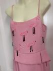 Moschino Cheap & Chic Dress Hot Pink Flamingos Print Au 10/Us 8 Fashion Show