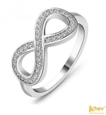 Ring iLchev® Unendlichkeit - 925 Silber Sterling mit Zirkonia - Bild 1 von 3