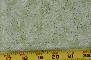 12" Long, Green & Olive Branches Quilt Cotton, Benartex, Eleanor Burns, P7094 - Picture 1 of 7