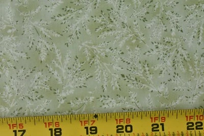 12" Long, Green & Olive Branches Quilt Cotton, Benartex, Eleanor Burns, P7094 - Image 1 of 4