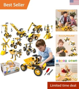 STEM Learning Kit - 10 in 1 Construction Blocks for Preschool Kids - 108 Pieces - Picture 1 of 13