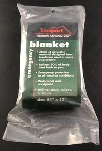Texsport Emergency Blanket 84" x 52" Camping Hiking SURVIVAL WRAP Vd1 - Picture 1 of 2