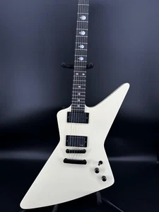 Cream Explorer Electric Guitar 2H Pickup Black Fretboard Black Parts - Picture 1 of 11