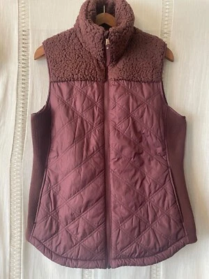 Chaleco Prana Elsa Granate Talla Grande Elastizado Polar Forrado Sherpa Foto 1 de 4