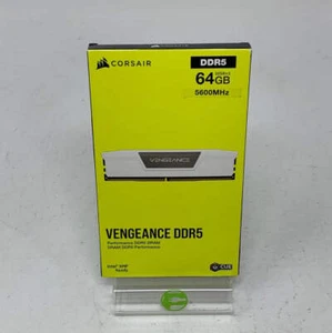 New Corsair Vengeance DDR5 64GB (2x32GB) DDR5 5600MHz CMK64GX5M2B5600C40W - Afbeelding 1 van 5