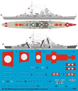 Peddinghaus 1/700 Prinz Eugen marcas de crucero pesado Segunda Guerra Mundial (con plano flotante) 2060 - Imagen 1 de 1