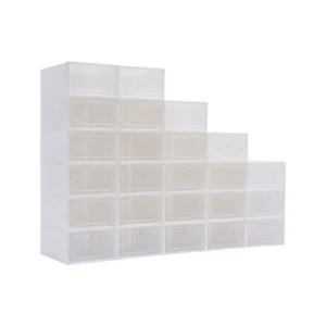 24pcs shoe storage box, transparent box with door, sneaker storage box, shoe box - Picture 1 of 12