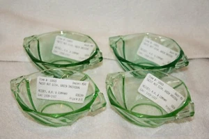 Heisey Twist green (4) Individual Nut Dish - Picture 1 of 6