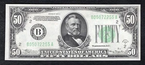 FR. 2103-B 1934-A $50 FRN FEDERAL RESERVE NOTE NEW YORK, NY GEM UNCIRCULATED - Picture 1 of 2