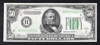 FR. 2103-B 1934-A $50 FRN FEDERAL RESERVE NOTE NEW YORK, NY GEM UNCIRCULATED - Image 1 of 2
