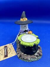 Midwest Original S'mores Halloween Witch w/ Cauldron Tealight Candle Holder New