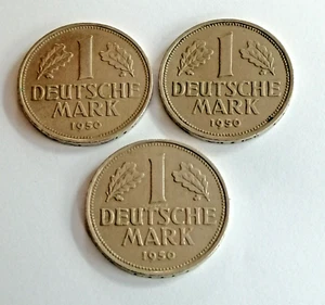 1 DM Münzen 1950 G, G, G, Deutschland (BRD) - Konvolut für Sammler - Selten - Bild 1 von 2