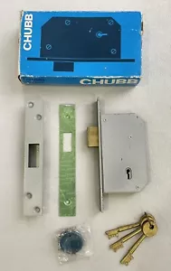Chubb 3G135 Fortress Mortice Deadlock / 5 Detainer Deadlock 73mm - Satin finish - Picture 1 of 11