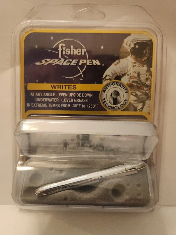 Fisher Bullet Space Pen Chrome Finish Medium Point Black Ink S400CL