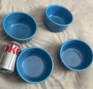 Set of 4 FIESTAWARE Fiesta Ware PEACOCK Blue 24 oz GUSTO BOWLS - Picture 1 of 4