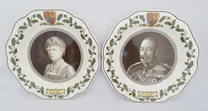 Wedgwood England King George V and Queen Mary 1935 Silver Jubilee Plates - Picture 1 of 10