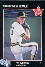 1988 Grand Slam Card Madison Muskies PAT WERNIG RC ATHLETICS A'S TEXAS A&M