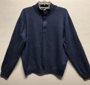 Brooks Brothers 346 Wollpullover Herren XL Knopfleiste Kragen Blau Pullover - Bild 1 von 10