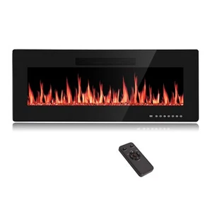 60" Electric Fireplace,Recessed&Wall Mounted,Ultra Thin$Low Noise,Remote Control - Picture 1 of 10