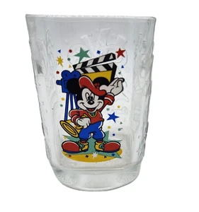 VTG McDonalds Walt Disney World Drinking Glass Embossed 2000 Director Mickey - Picture 1 of 7