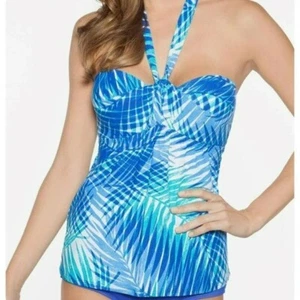 Coco Reef Five Way Convertible Blue Tankini Top Swimwear 32C 34C - Picture 1 of 13