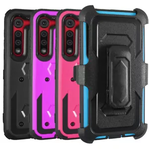 Para Motorola G Power/G8Play Híbrido Armadura Clip Cinturón Estuche Soporte con Protector de Pantalla - Imagen 1 de 27