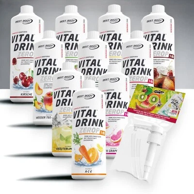Best Body Nutrition Low Carb Vital Drink Mineraldrink Sirup + BBN Dosierpumpe - Bild 1 von 4