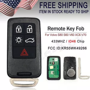 FOR VOLVO S80 S60 V60 XC6 V70 SMART KEY KEYLESS REMOTE FOB ENTRY KR55WK49266 - Picture 1 of 5
