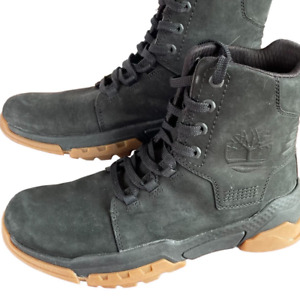 Sz 9.5 TIMBERLAND  Cityforce Reveal Black Leather High Top Sneaker Boots EUC