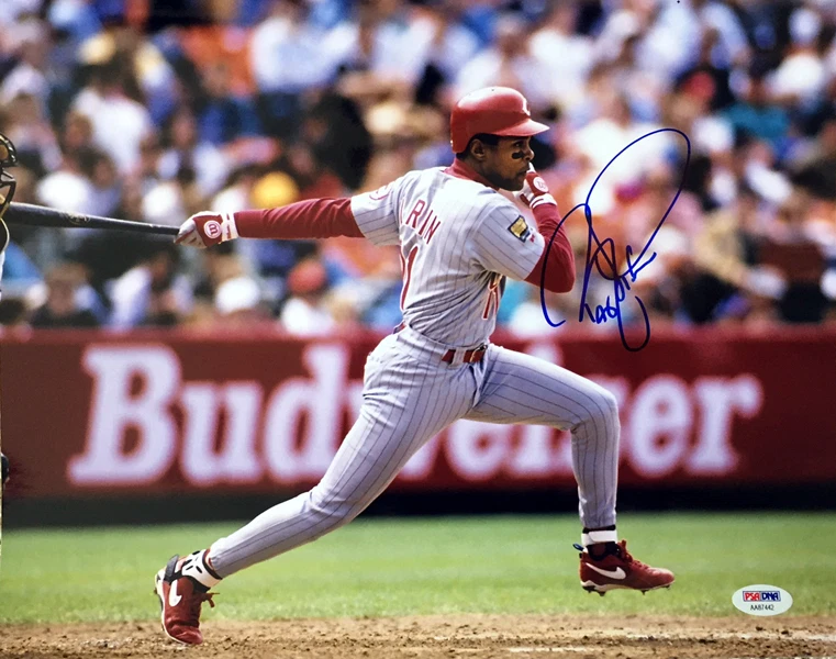 BARRY LARKIN SIGNED AUTOGRAPHED 11x14 PHOTO CINCINNATI REDS PSA/DNA - Image 1 of 3
