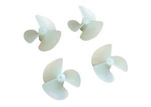 RC Speed Racing Boat Propeller 3 Pin 28mm 2mm Hole White Left Right Part 2 Pair - Picture 1 of 6