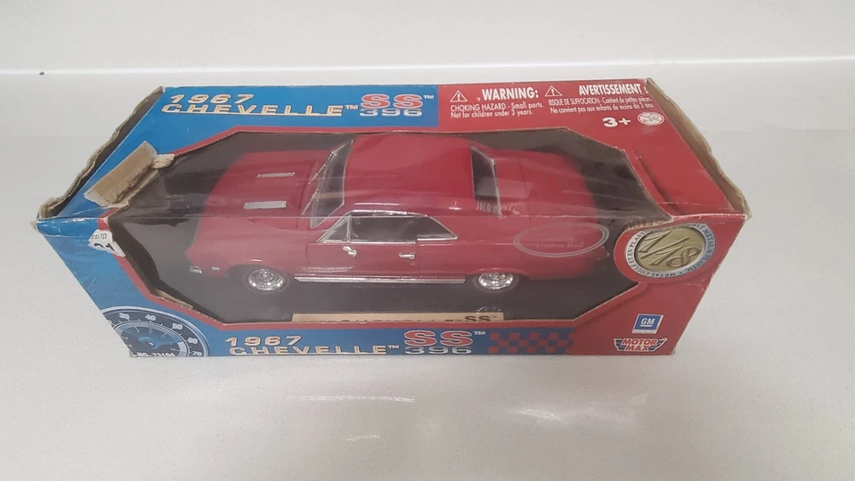 2018 MOTOR MAX 1: 18 模铸红色 1967 雪佛兰 SS 396 — 第 1/1 张图片