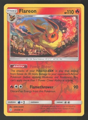 Flareon 25/236 Reverse Holo Pokemon SM - Cosmic Eclipse - Image 1 of 2