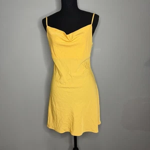 Forever 21 Yellow cowl neck mini dress - Picture 1 of 7