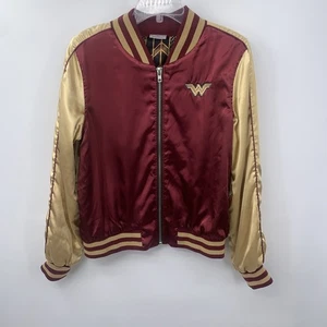 Giacca Wonder Woman XL raso letterman giallo seta burg ricamata full zip - Foto 1 di 10